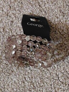 George Pale Brown Beaded Spiral Fashion Bracelet